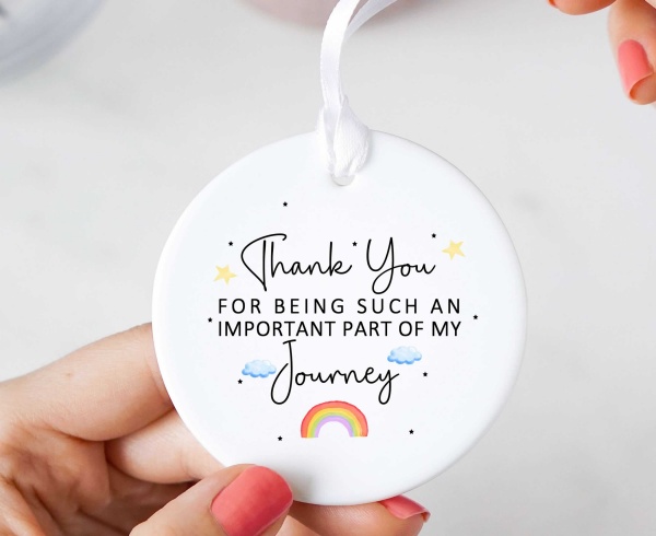 Thank You For Being Such An Important Part Of My Journey Ceramic Gift Ornament